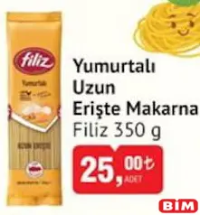 FİLİZ YUMURTALI UZUN ERİŞTE MAKARNA 350 G